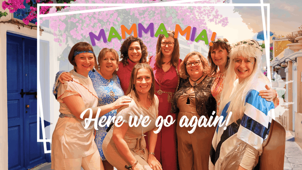A group of women at our Mamma Mia Here We Go Again event in February 2025