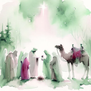 Watercolour Nativity
